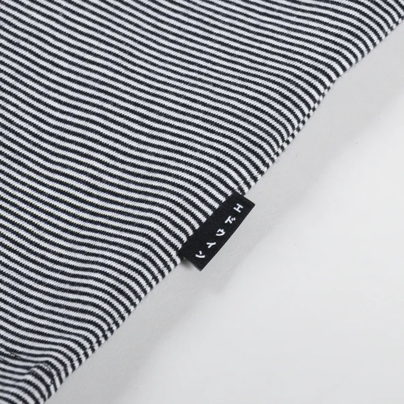 Edwin Adam Stripe T Shirt Black White-2