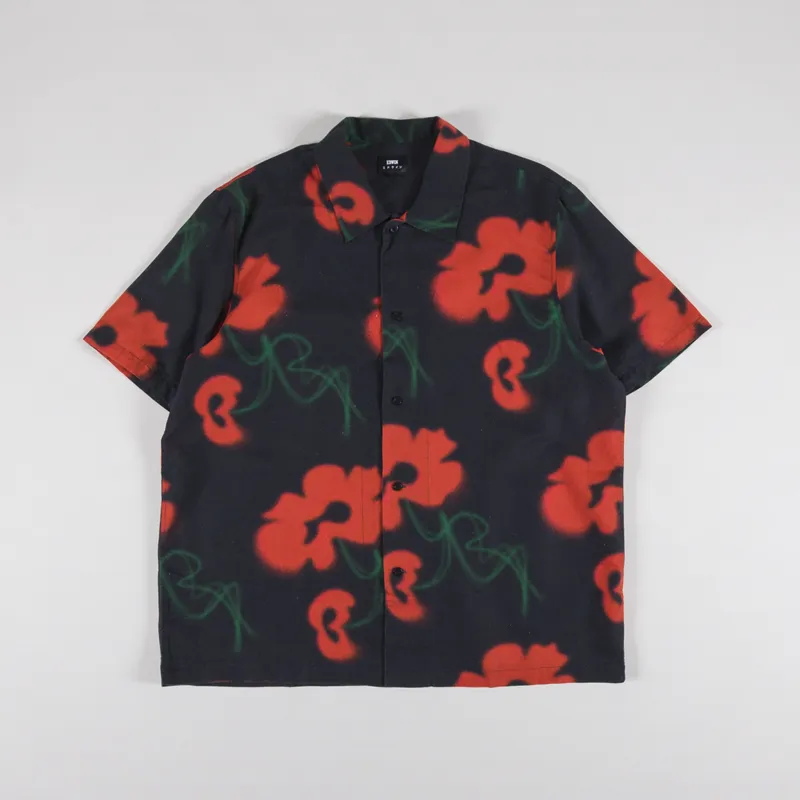 Edwin Garden Society Shirt Red Black