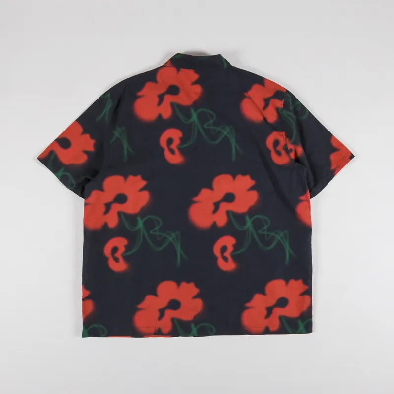 Edwin Garden Society Shirt Red Black-1