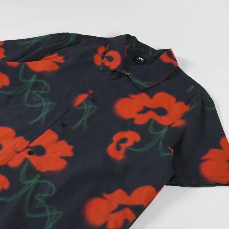 Edwin Garden Society Shirt Red Black-2