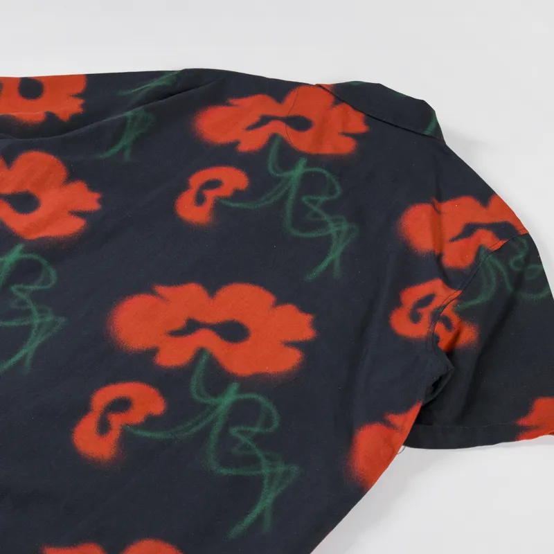 Edwin Garden Society Shirt Red Black-3