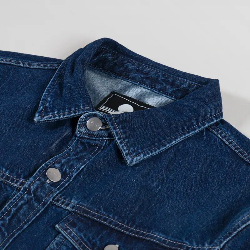 Edwin Trucker Overshirt Blue Marble Wash-4