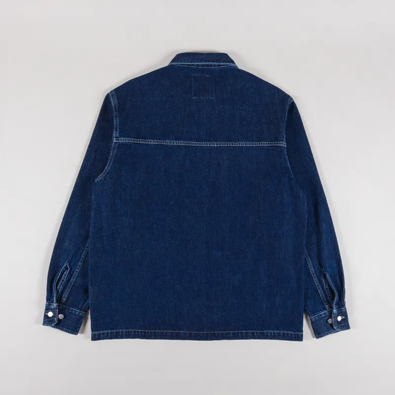 Edwin Trucker Overshirt Blue Marble Wash-1