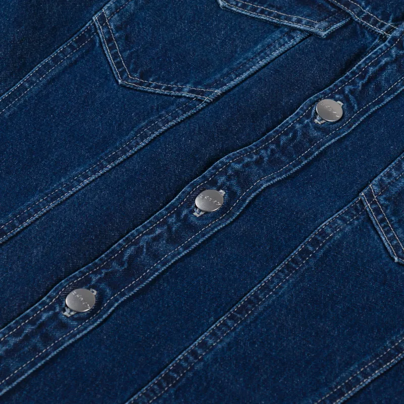 Edwin Trucker Overshirt Blue Marble Wash-5