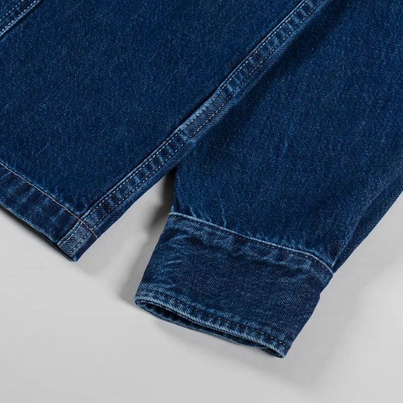 Edwin Trucker Overshirt Blue Marble Wash-7