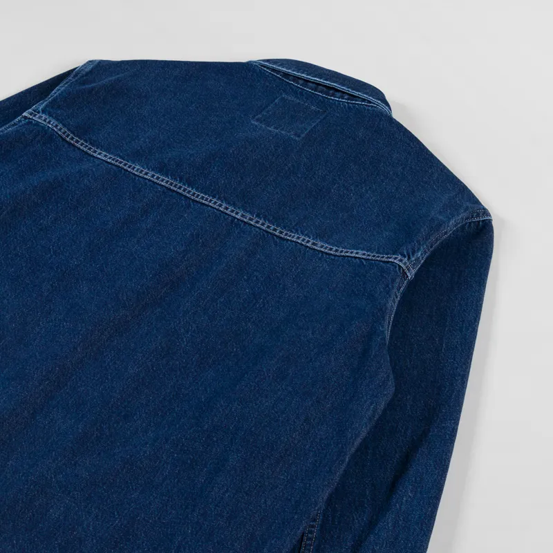 Edwin Trucker Overshirt Blue Marble Wash-3