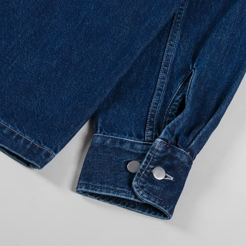 Edwin Trucker Overshirt Blue Marble Wash-8