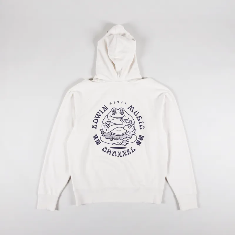Edwin Music Channel Hoodie Sweat Whisper White