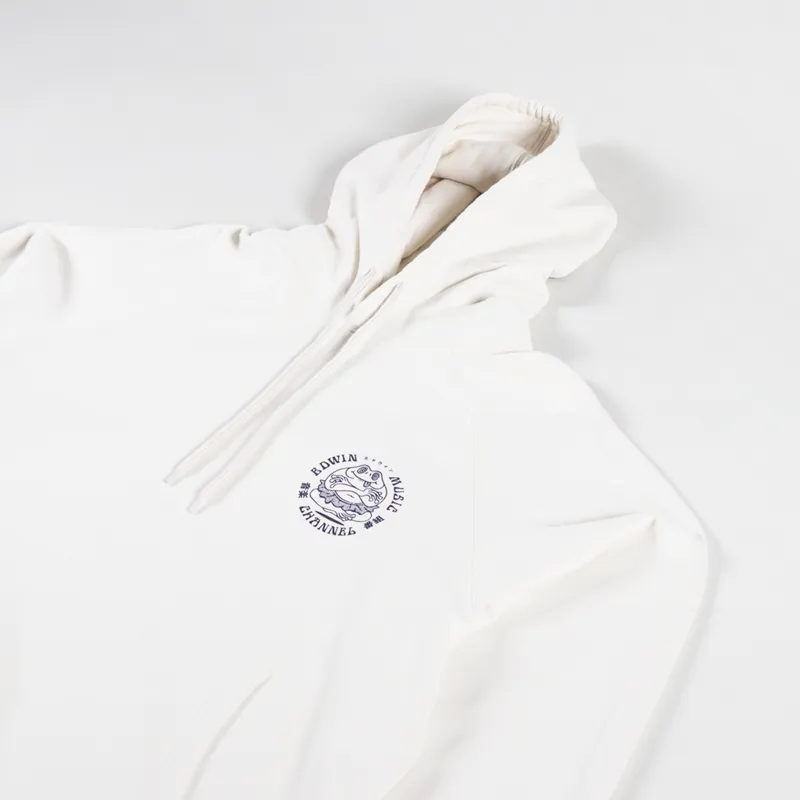 Edwin Music Channel Hoodie Sweat Whisper White-3