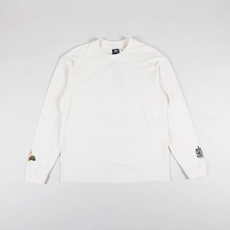 Edwin Temple Of Flora Long Sleeve T Shirt Whisper White-1