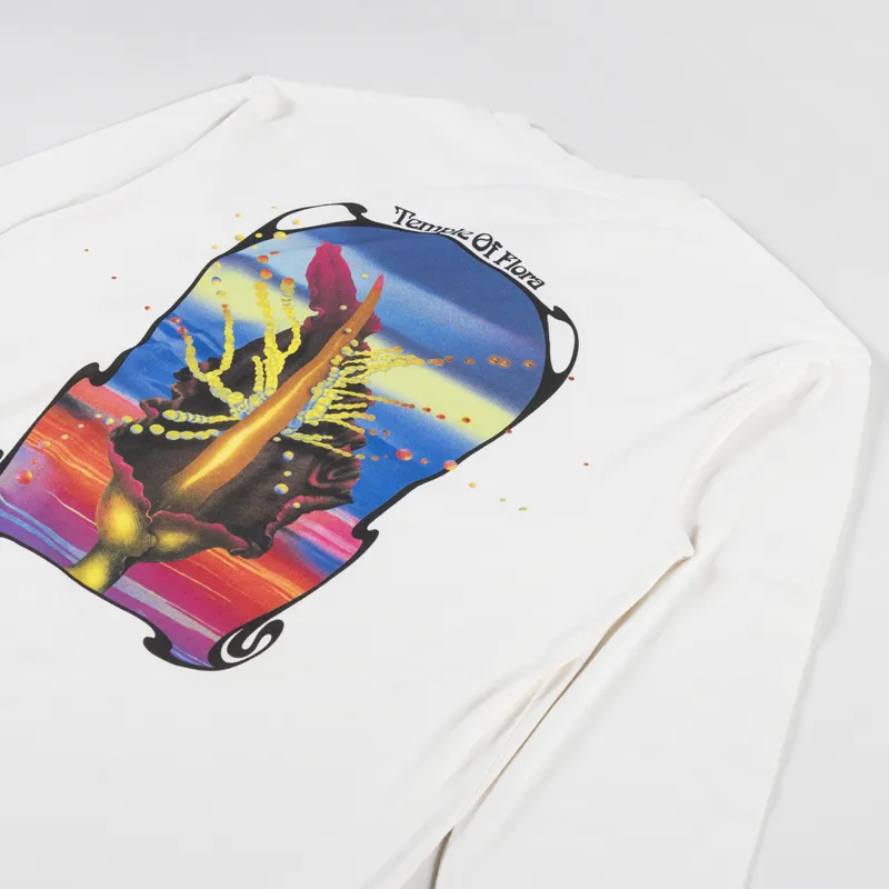 Edwin Temple Of Flora Long Sleeve T Shirt Whisper White-2