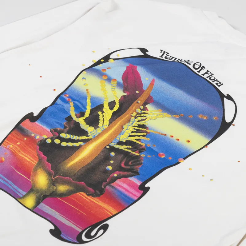 Edwin Temple Of Flora Long Sleeve T Shirt Whisper White-4