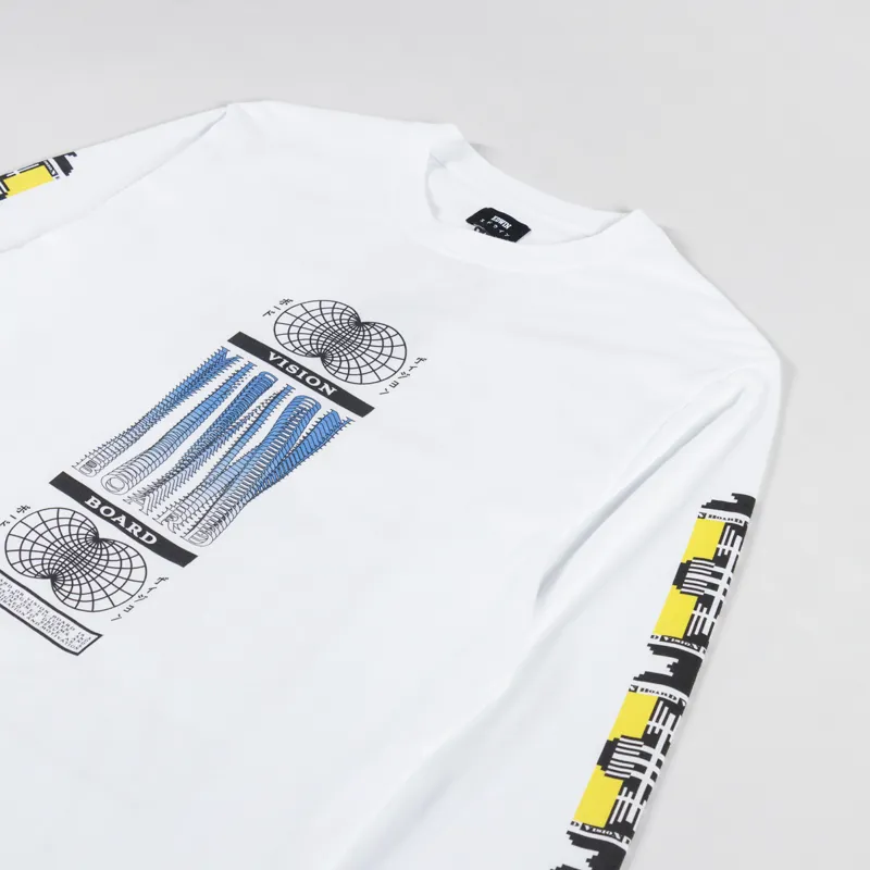 Edwin Vision Board Long Sleeve T Shirt White-3