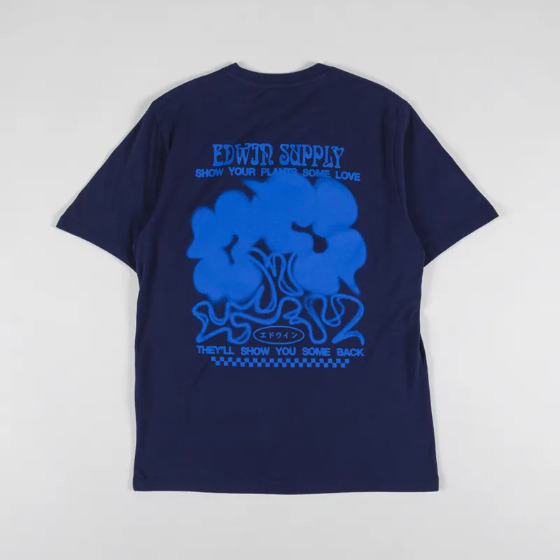 Edwin Show Some Love T Shirt Maritime Blue