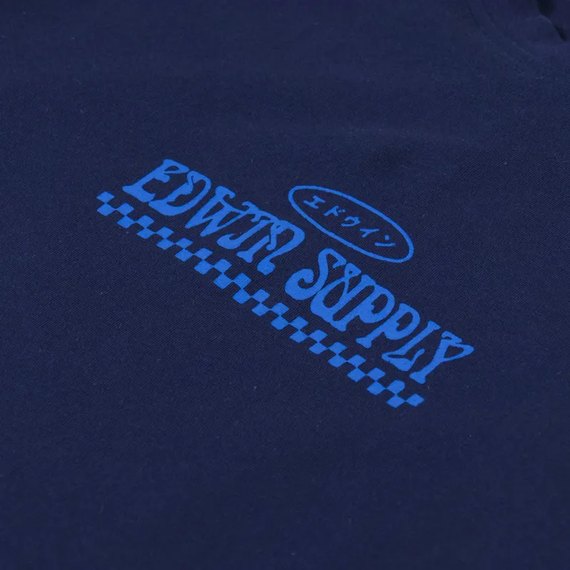 Edwin Show Some Love T Shirt Maritime Blue-5