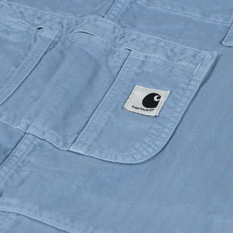 Carhartt WIP Womens Norris Bib Overall Misty Sky Garment Dyed-8