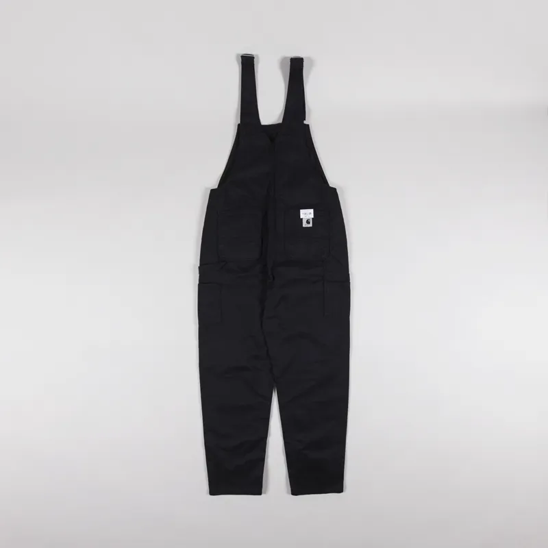 Carhartt WIP Womens Norris Bib Overall Black Garment Dyed-5