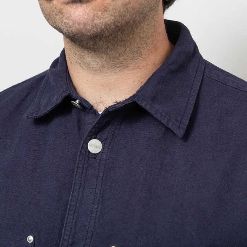 Carhartt WIP Walter Shirt Jac Dark Navy Garment Dyed-5