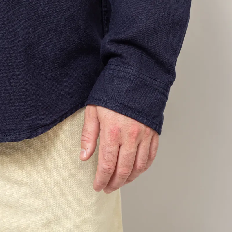 Carhartt WIP Walter Shirt Jac Dark Navy Garment Dyed-9