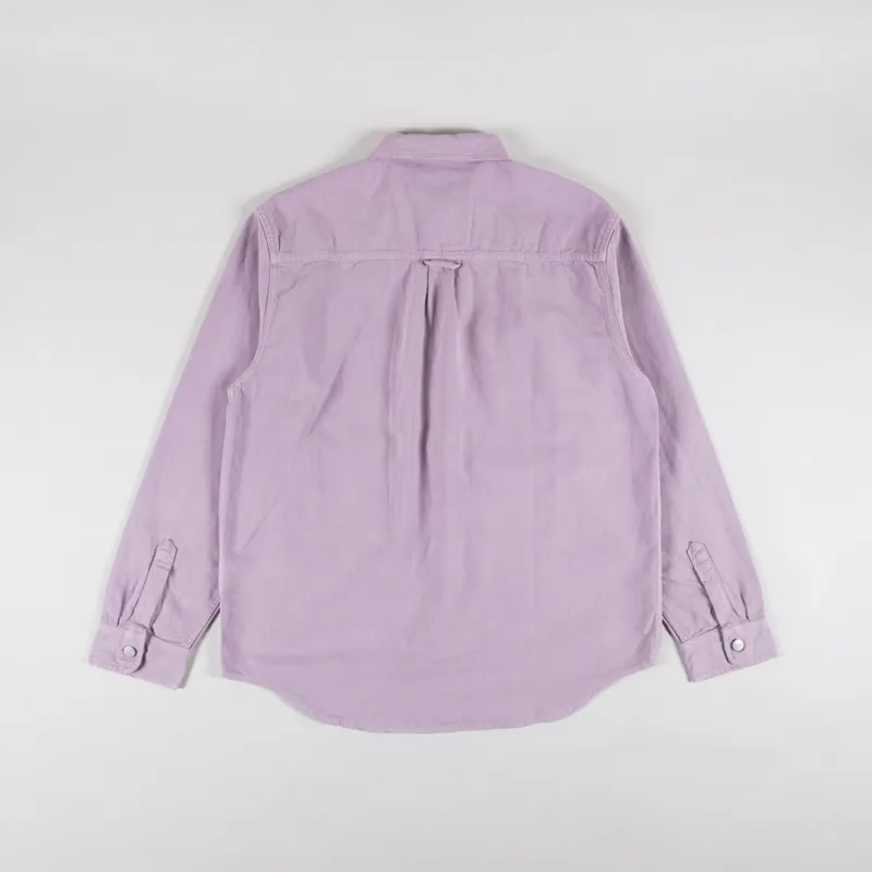 Carhartt WIP Walter Shirt Jac Pink Fog Garment Dyed-1