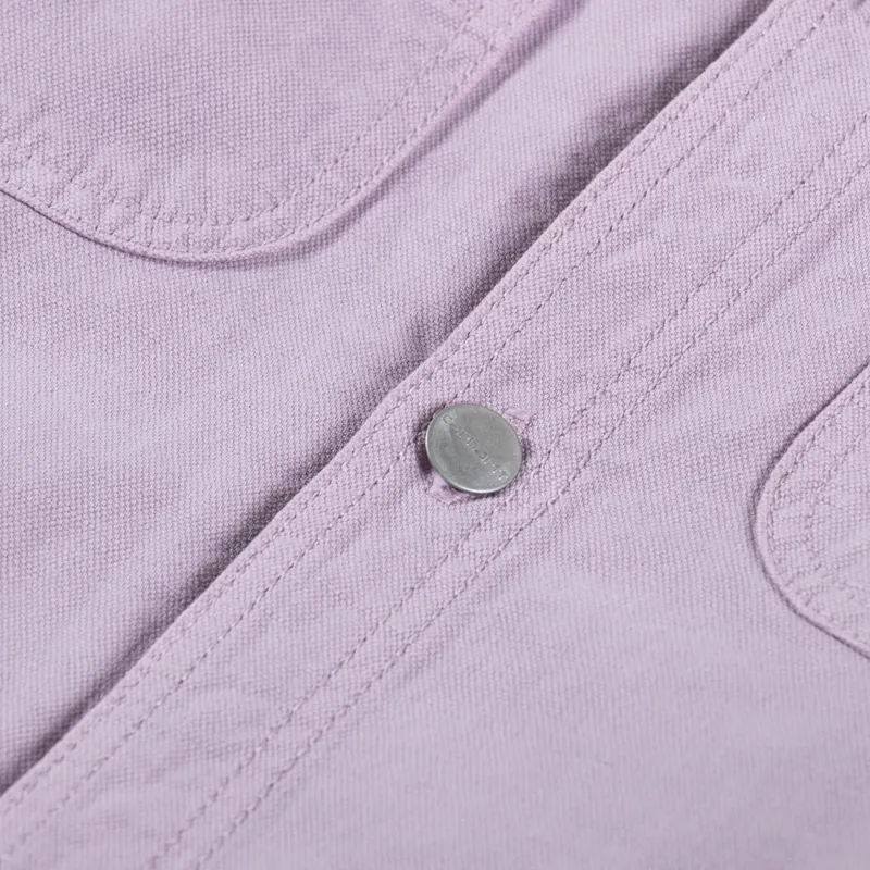 Carhartt WIP Walter Shirt Jac Pink Fog Garment Dyed-5