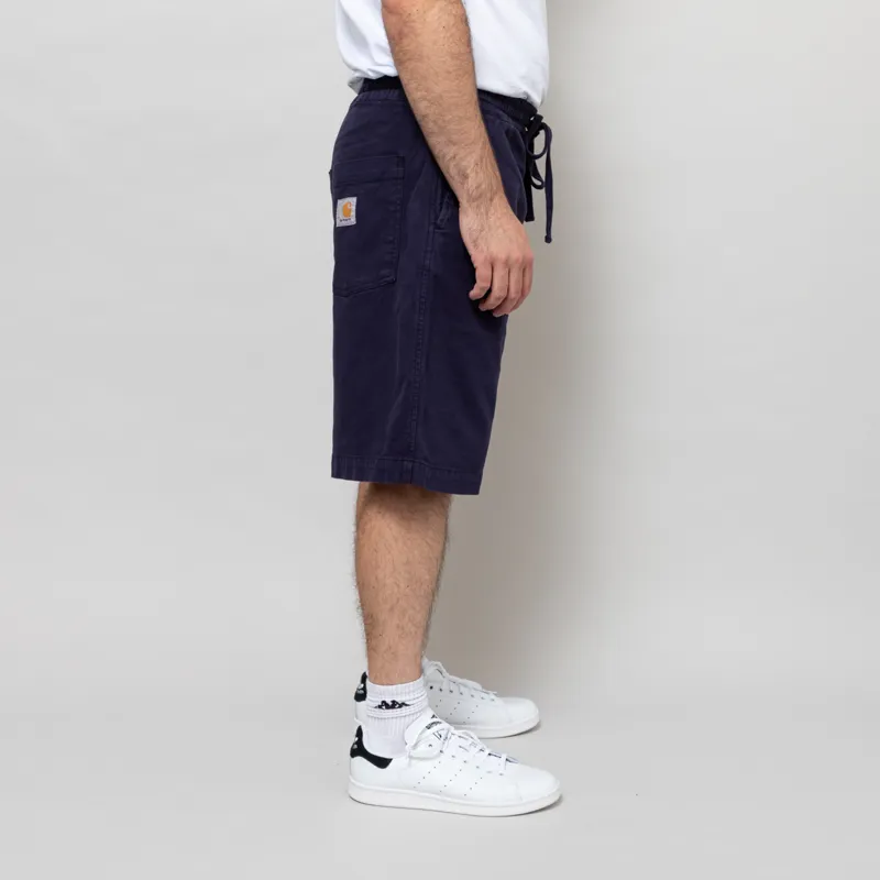 Carhartt WIP Floyde Shorts Air Force Blue Garment Dyed-4