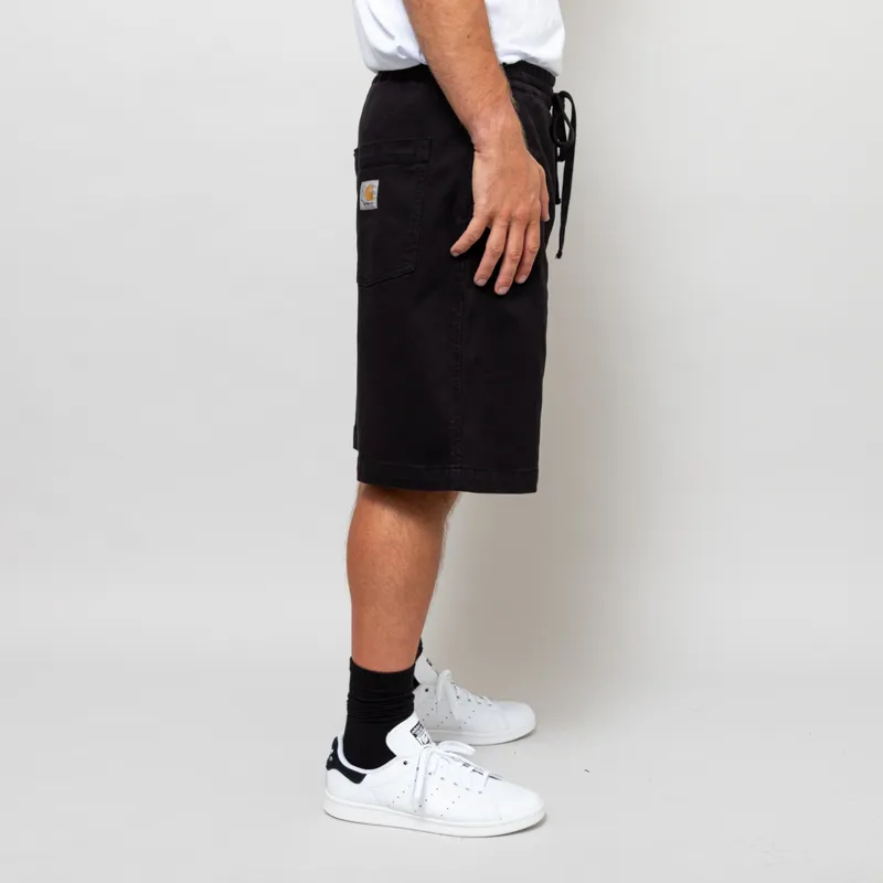 Carhartt WIP Floyde Shorts Black Garment Dyed-4