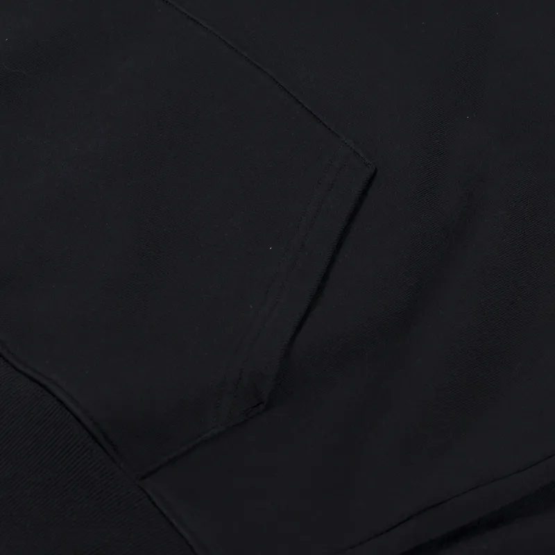 Carhartt WIP Hooded Stamp Sweat Black White-8