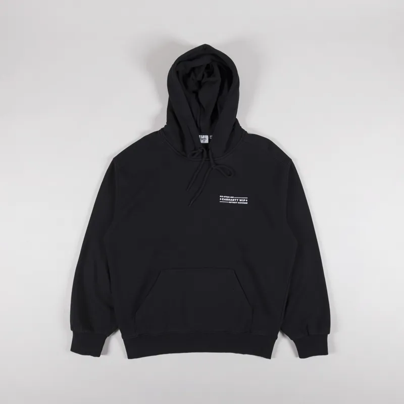 [CARHARTTWIP] STAMP SWEATSHIRT ★大人気★ Carhartt WIP Mens Pullover Hooded Stamp Sweatshirt Black White