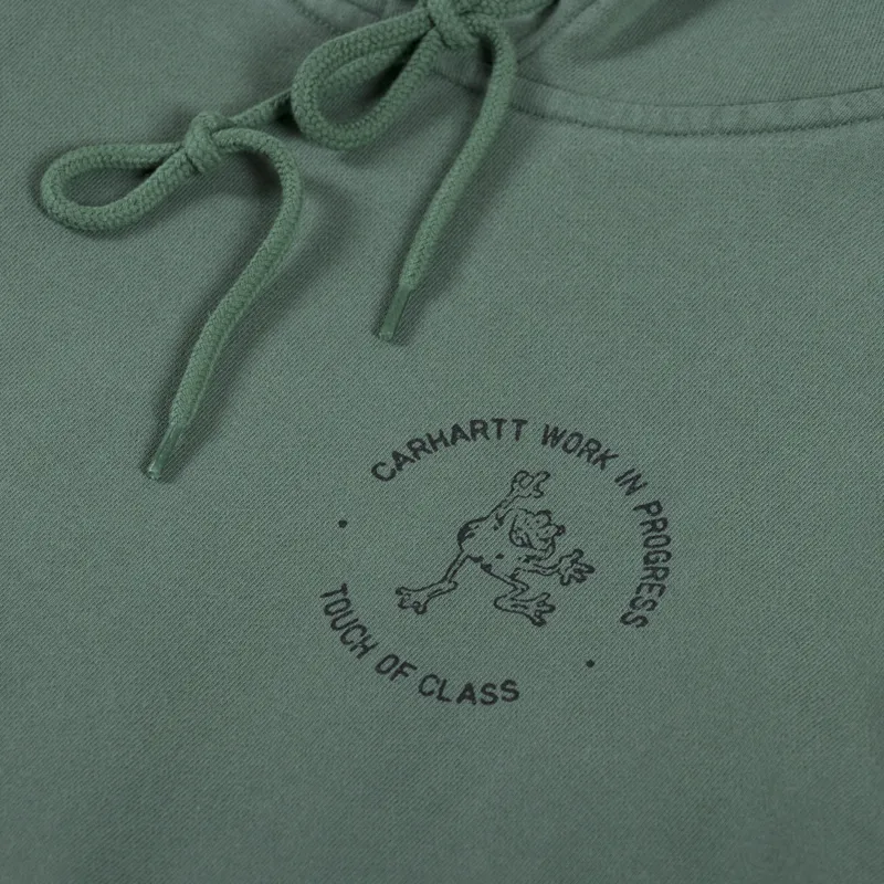 Carhartt WIP Mens Pullover Hooded Stamp Sweat Duck Green Black Carhartt WIP Mens Pullover Hooded Stamp Sweat Duck Green Black