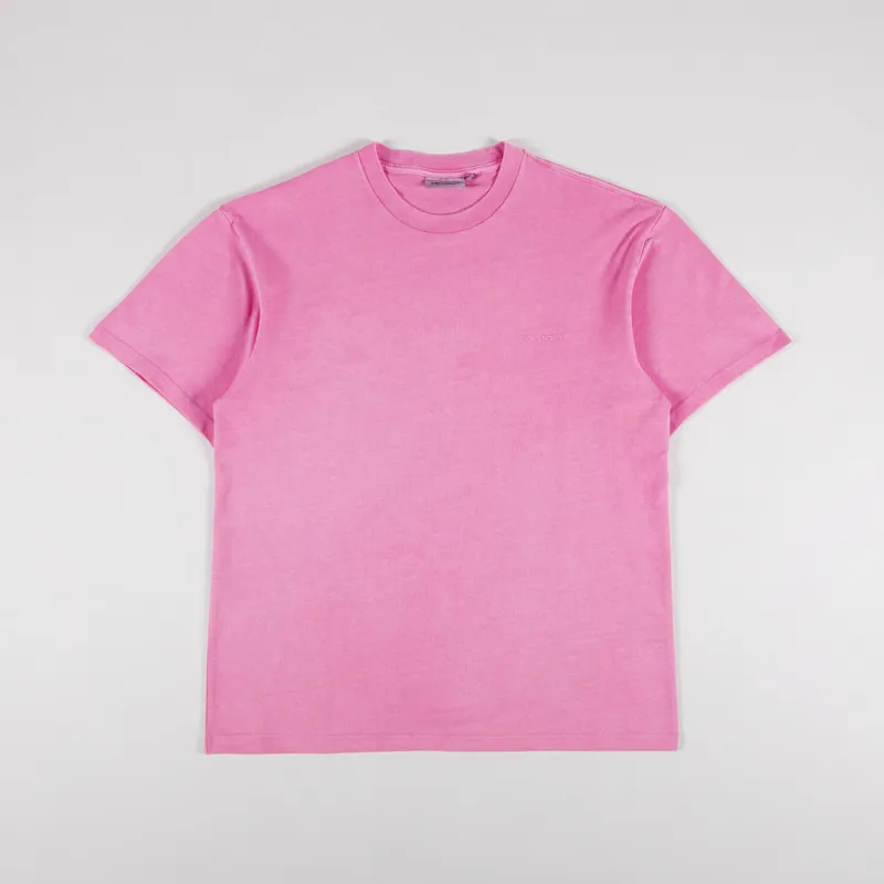 Carhartt WIP Duster Script T Shirt Charm Pink