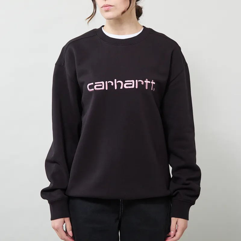 Carhartt WIP Womens Carhartt Sweatshirt Black Hortensia