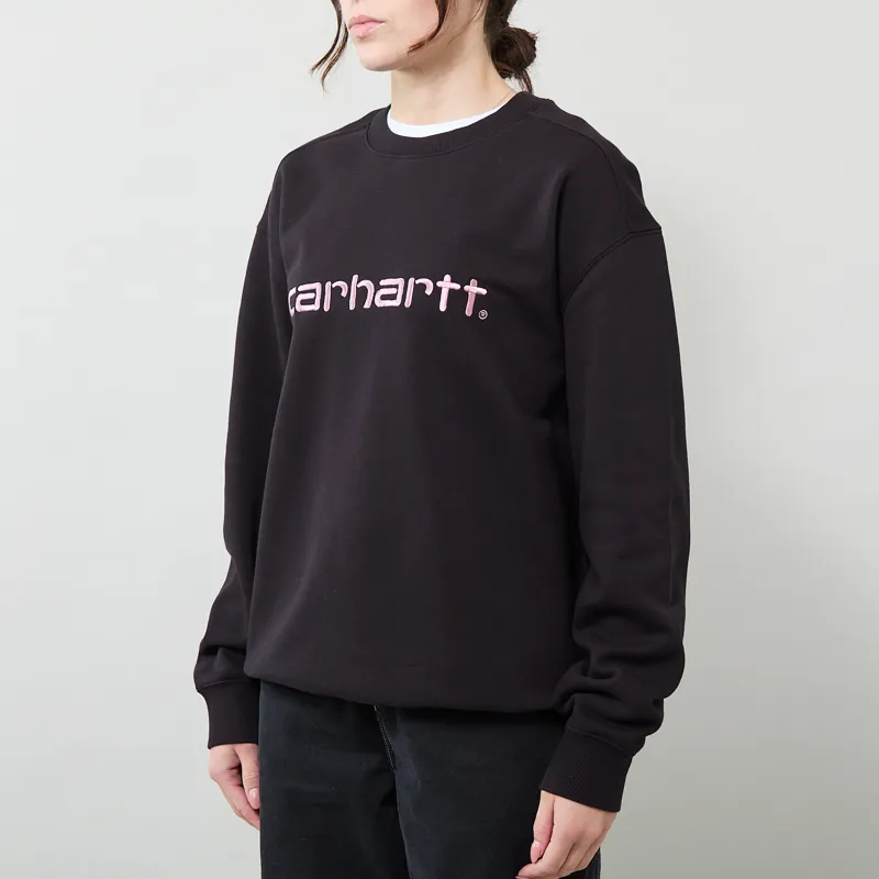 Carhartt WIP Womens Carhartt Sweatshirt Black Hortensia-1