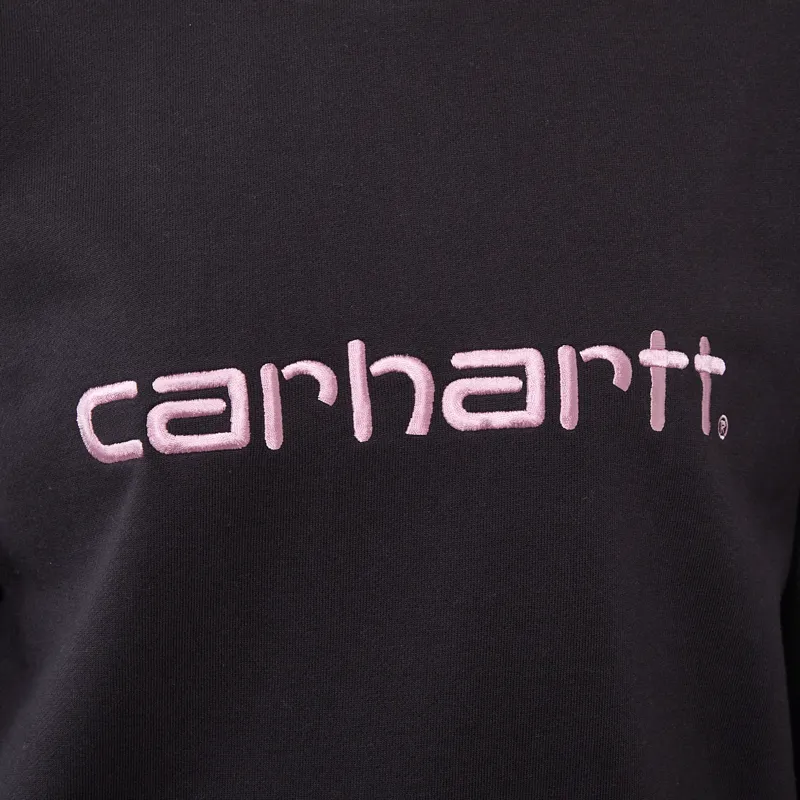 Carhartt WIP Womens Carhartt Sweatshirt Black Hortensia-4