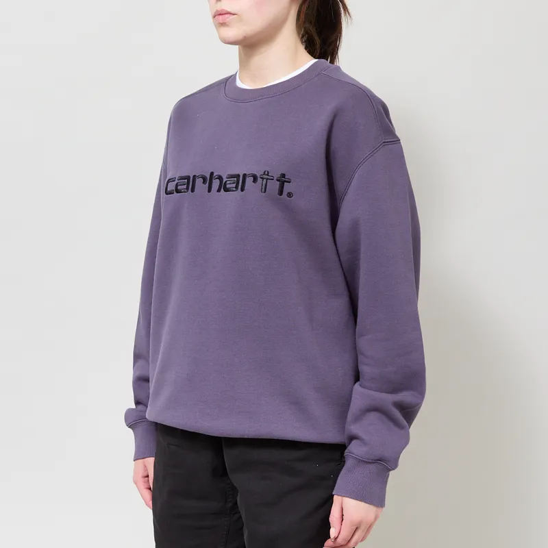 Carhartt WIP Womens Carhartt Sweatshirt Shady Purple Dark Navy-1