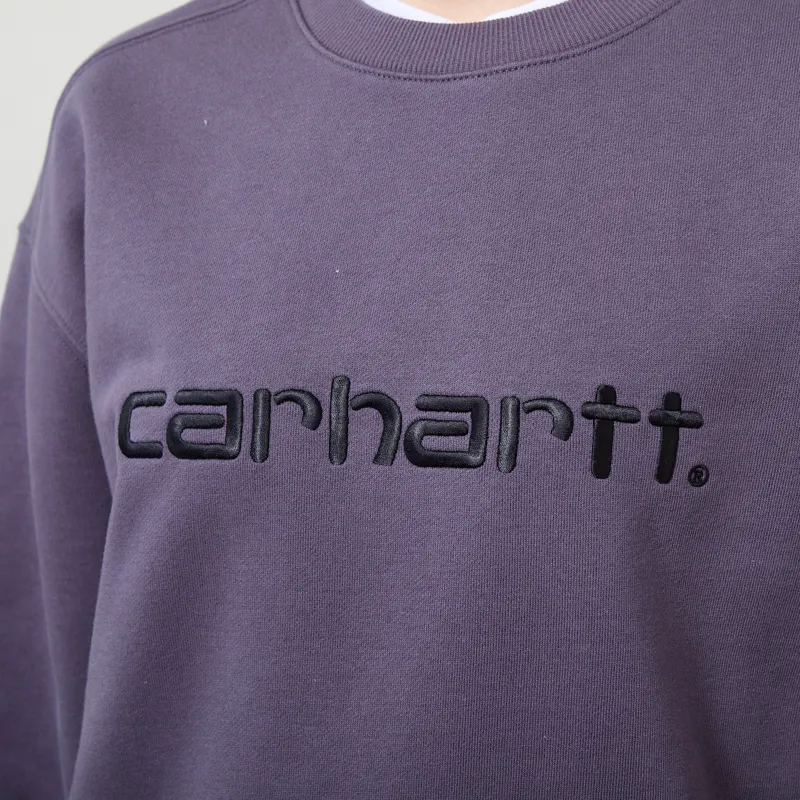 Carhartt WIP Womens Carhartt Sweatshirt Shady Purple Dark Navy-4