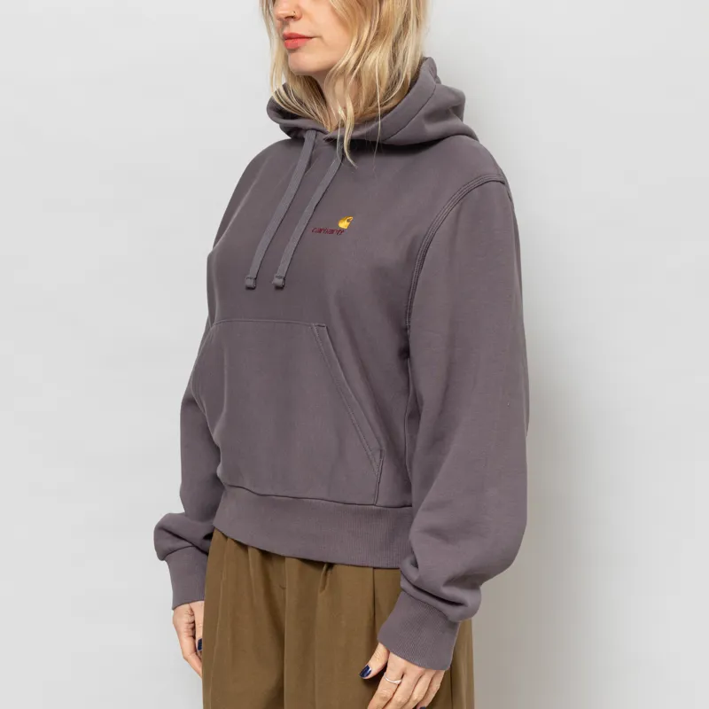 Carhartt WIP Womens Hooded American Script Sweat Porphyry-2