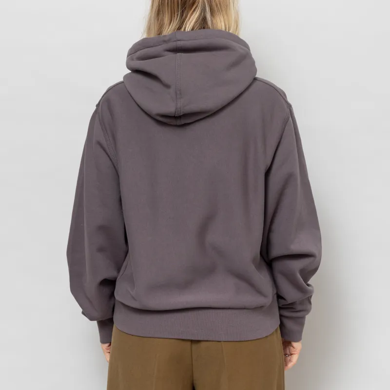 Carhartt WIP Womens Hooded American Script Sweat Porphyry-4