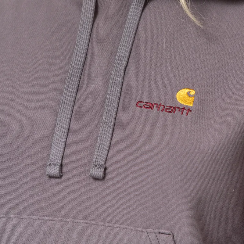 Carhartt WIP Womens Hooded American Script Sweat Porphyry-8