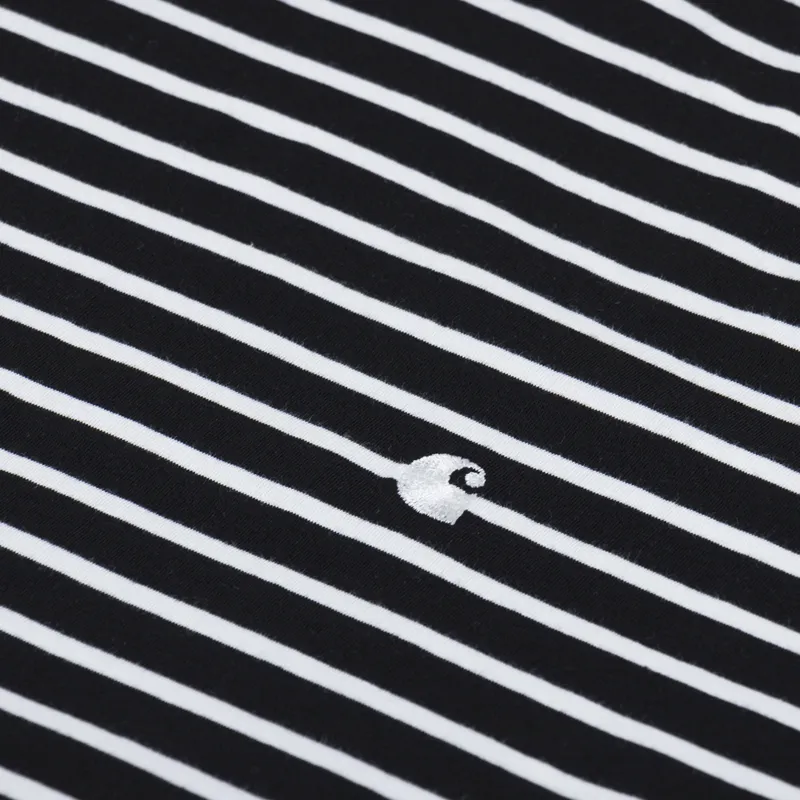 Carhartt WIP Womens Bryna T Shirt Black White Stripe-6