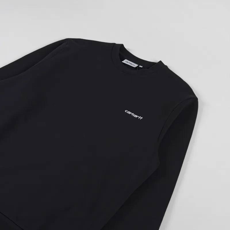 Carhartt WIP Script Embroidery Sweat Black White-2