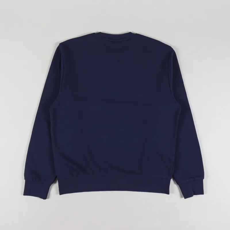 Carhartt WIP Script Embroidery Sweat Air Force Blue White-1