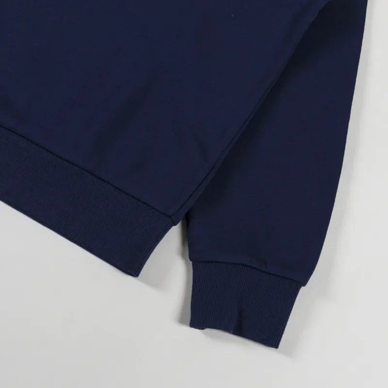 Carhartt WIP Script Embroidery Sweat Air Force Blue White-5