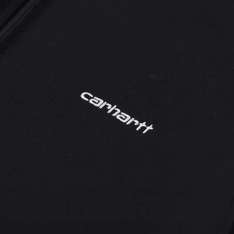 Carhartt WIP Hooded Script Embroidery Sweat Black White-4