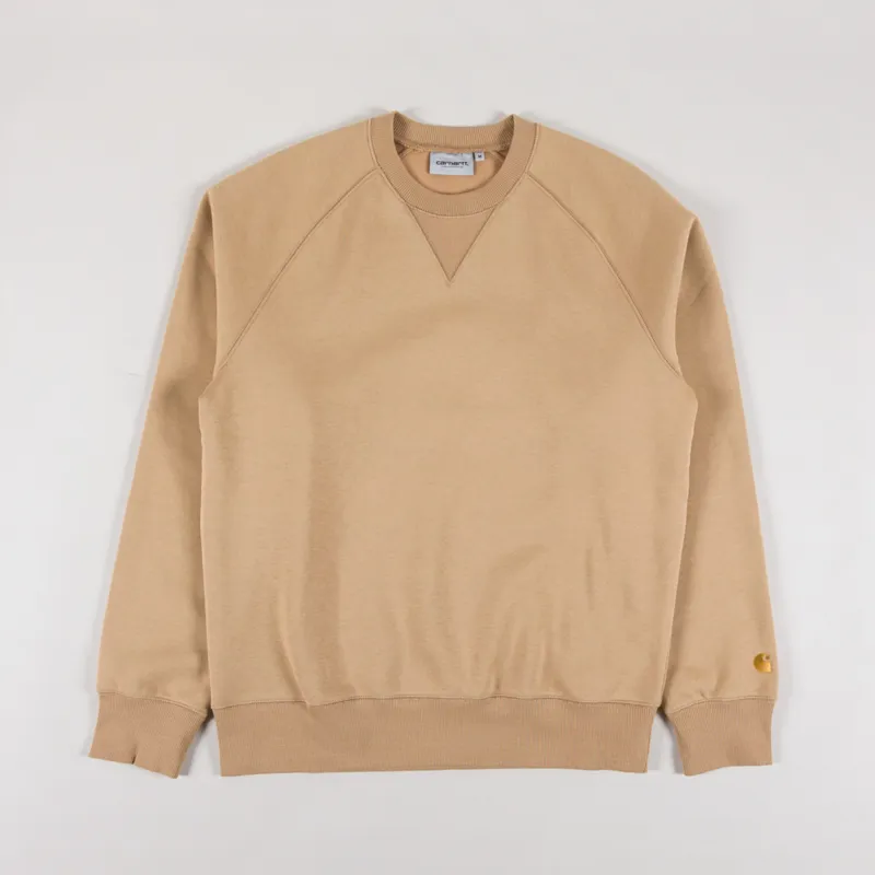 Carhartt WIP Chase Sweatshirt Dusty H Brown Gold