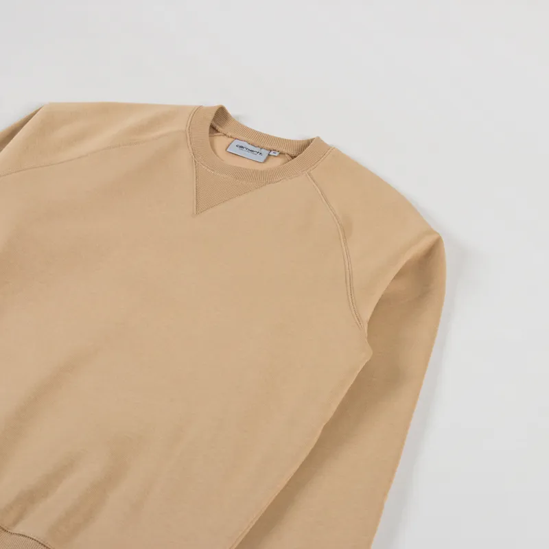 Carhartt WIP Chase Sweatshirt Dusty H Brown Gold-1