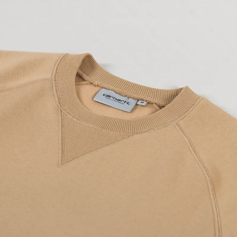 Carhartt WIP Chase Sweatshirt Dusty H Brown Gold-3