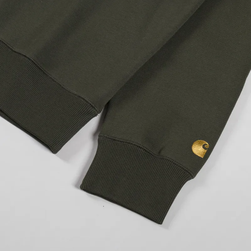 Carhartt WIP Chase Sweatshirt Olive Gold-5