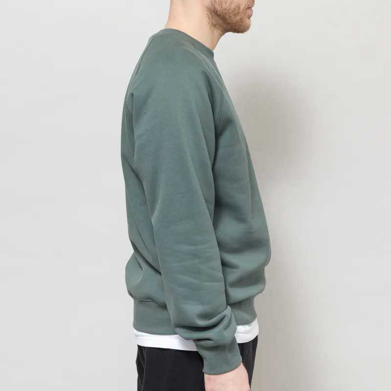 Carhartt WIP Chase Sweatshirt Velvet Green Gold-4