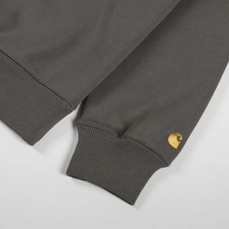 Carhartt WIP Chase Sweatshirt Shungite Gold-5